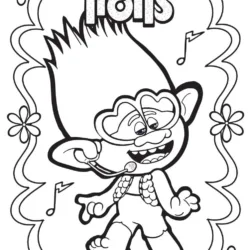 Trolls para imprimir e colorir