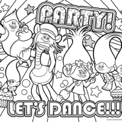 Trolls para imprimir e colorir