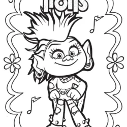 Trolls para imprimir e colorir