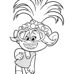 Trolls para imprimir e colorir