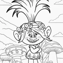 Trolls para imprimir e colorir