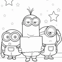 Minions para imprimir e colorir