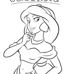 Jasmine para imprimir e colorir