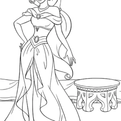 Jasmine para imprimir e colorir