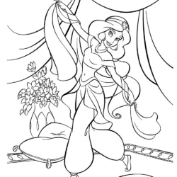 Jasmine para imprimir e colorir