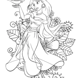 Jasmine para imprimir e colorir