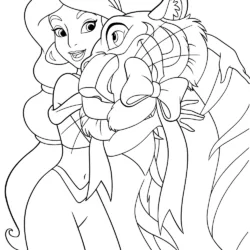 Jasmine para imprimir e colorir