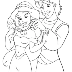 Jasmine para imprimir e colorir