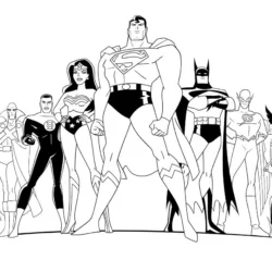 desenho de Liga da Justiça