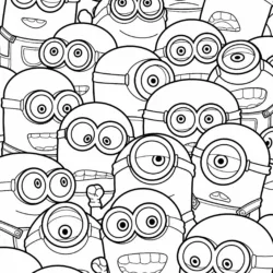 Minions para imprimir e colorir