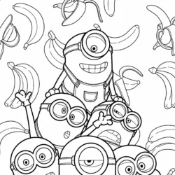 Minions para imprimir e colorir