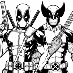 Wolverine para imprimir e colorir