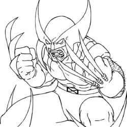 Wolverine para imprimir e colorir