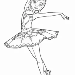 Bailarina para imprimir e colorir