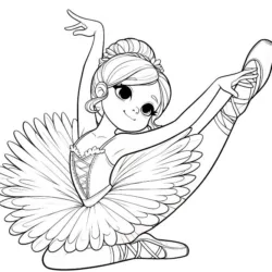 Bailarina para imprimir e colorir