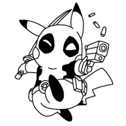 Deadpool para imprimir e colorir