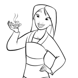 desenho de Mulan