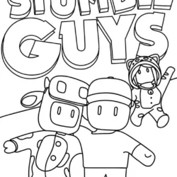 Stumble Guys para imprimir e colorir