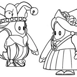 Stumble Guys para imprimir e colorir