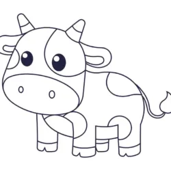 Vaca para imprimir e colorir