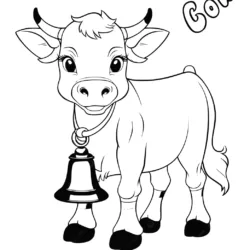 Vaca para imprimir e colorir