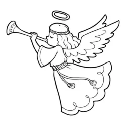 Anjo para imprimir e colorir