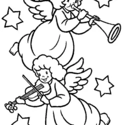 Anjo para imprimir e colorir