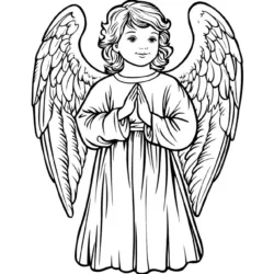 Anjo para imprimir e colorir
