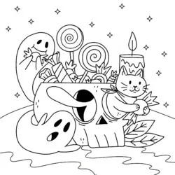 Halloween para imprimir e colorir