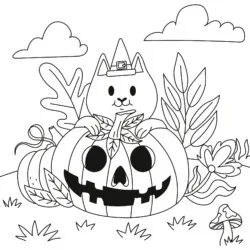 Halloween para imprimir e colorir