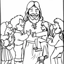 Jesus para imprimir e colorir