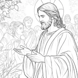 Jesus para imprimir e colorir