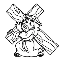 Jesus para imprimir e colorir