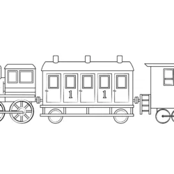 Trem para imprimir e colorir
