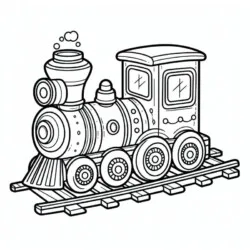 Trem para imprimir e colorir