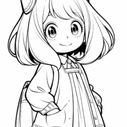 Anya para imprimir e colorir