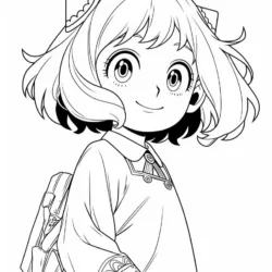 Anya para imprimir e colorir