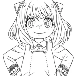 Anya para imprimir e colorir