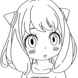 Anya para imprimir e colorir