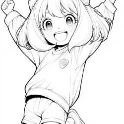 Anya para imprimir e colorir