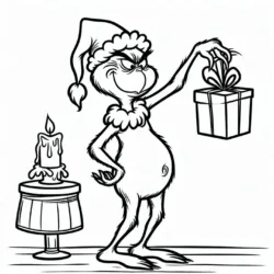 Grinch para imprimir e colorir