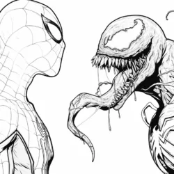 Venom para imprimir e colorir