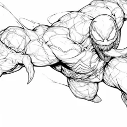 Venom para imprimir e colorir
