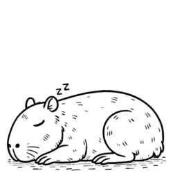 Capivara para imprimir e colorir
