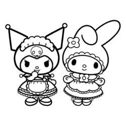 Kuromi para imprimir e colorir