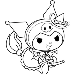 Kuromi para imprimir e colorir