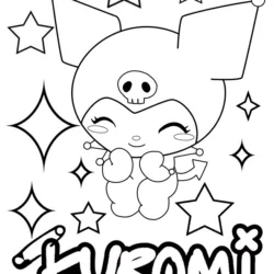 Kuromi para imprimir e colorir