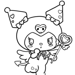 Kuromi para imprimir e colorir