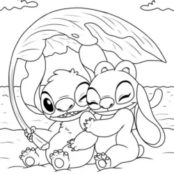 Lilo e Stitch para imprimir e colorir