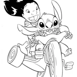 Lilo e Stitch para imprimir e colorir